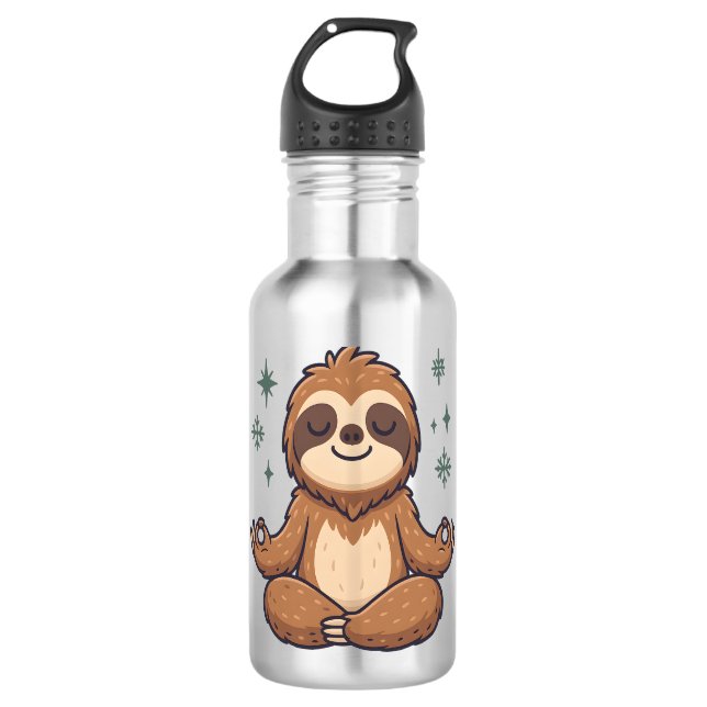 Bouteille D'eau Sloth Yoga Sloth (Devant)
