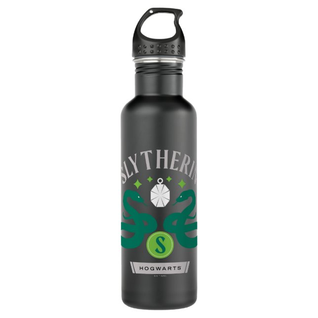 Bouteille D'eau SLYTHERIN™ House Double Snake Locket Graphique (Devant)