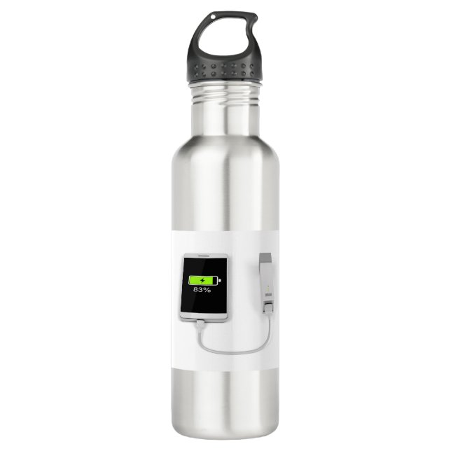 Bouteille D'eau Smartphone chargeant de la banque de puissance (Devant)