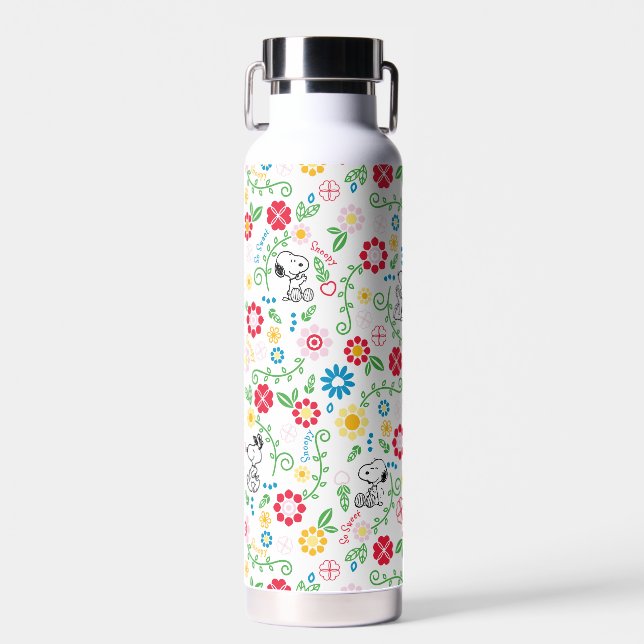 Bouteille D'eau Snoopy So Sweet Flower Motif (Avant)