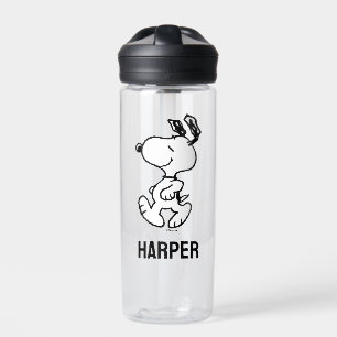 Bouteille D'eau Snoopy So Sweet Flower Motif   Ajouter Votre Nom