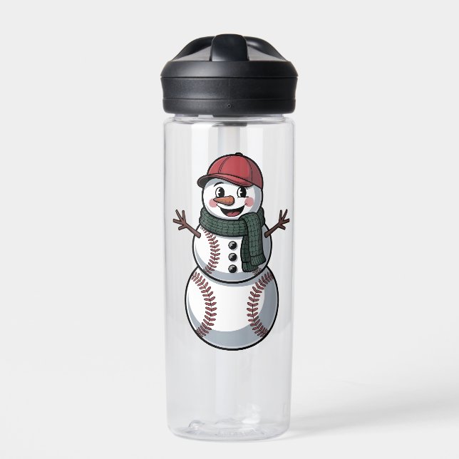 Bouteille D'eau Snowman Baseball Noël Père Noël Baseball Sport (Extérieur)