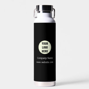 Bouteille D'eau Société de logo personnalisé noir Entreprise d'aff