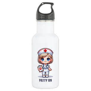 Bouteille D'eau Soeur mignonne Manga avec cheveux blonds Personnal