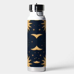 Bouteille D'eau Soleil et Motif céleste de Soleil et Lune
