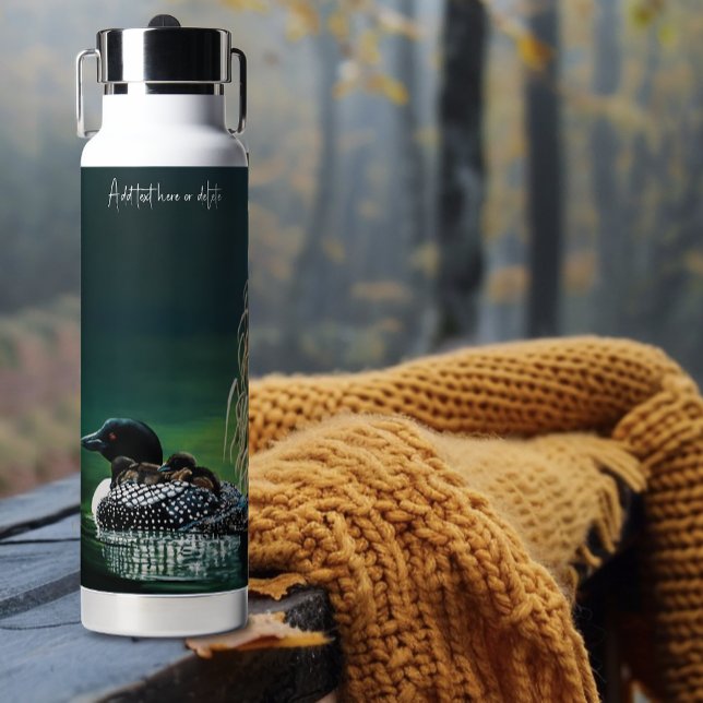 Bouteille D'eau Sortie de la famille Loon (Créateur téléchargé)