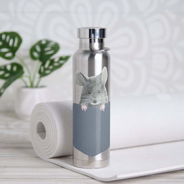 Bouteille D'eau Souris en bleu Jean Pocket (Yoga)