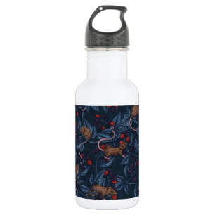 Bouteille D'eau Souris et mûres sur la marine