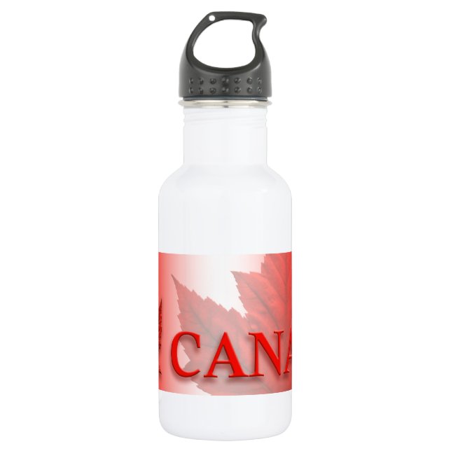 Bouteille D'eau Souvenir de la feuille d'érable rétro Canada (Devant)