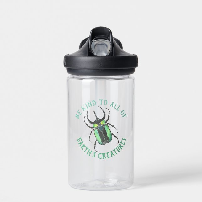 Bouteille D'eau Soyez gentil pour toutes les créatures Coléoptère  (Avant)