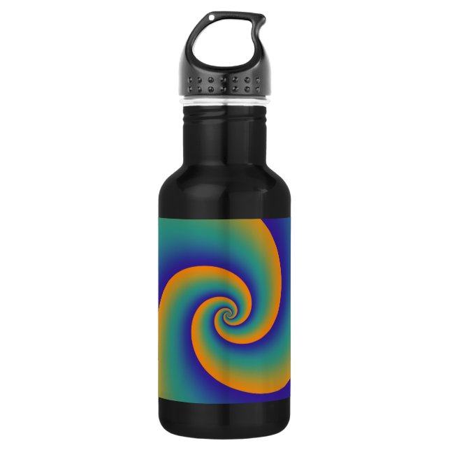 Bouteille D'eau Spirales Arrière - plans Abstraites V (Devant)