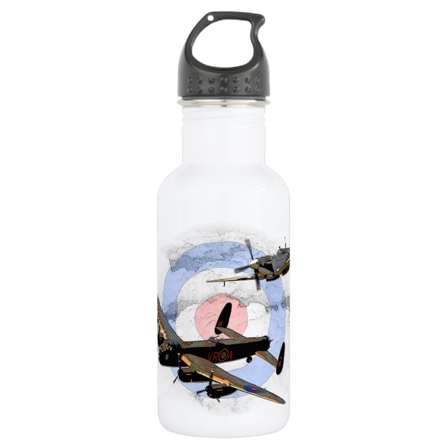 Bouteille D'eau Spitfire et Lancaster (Devant)