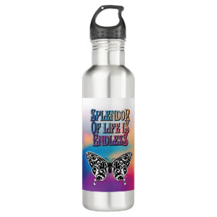 Bouteille D'eau Splendeur de la vie avec papillon
