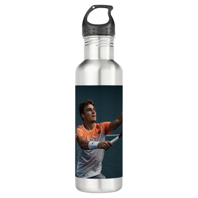 Bouteille d'eau sportive personnalisée | Nom perso (Devant)