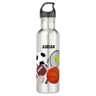 Bouteille D'eau Sports Balls d'athlétisme Nom personnalisé École