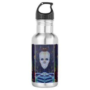 Bouteille D'eau Squelette os du crâne Maureen Girard Halloween