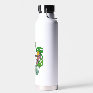 Bouteille D'eau Squelette Rose et Monstera