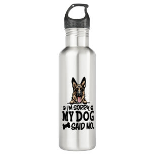 Bouteille D'eau Stickers berger allemand - Je suis désolé Mon chie