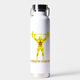 Bouteille D'eau Strength Over Ego - Bodybuilding and Powerlifting