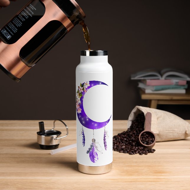 Bouteille D'eau Style Boho personnalisé croissant de lune (Extérieur)