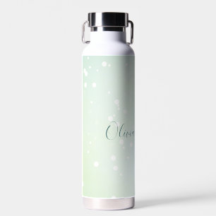 Bouteille D'eau Style Ethereal Green Galaxy avec nom Wireless Cha