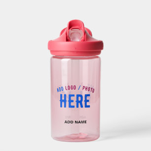 BOUTEILLE D'EAU STYLISH MODERNE PERSONNALISABLE ROSE VÉRIFIÉ MARQU