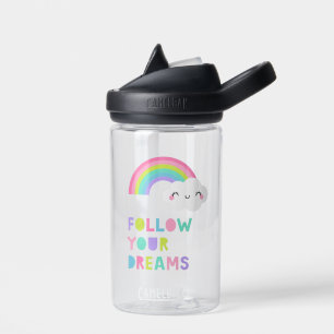Bouteille D'eau Suivez vos rêves Cute Rainbow Cloud
