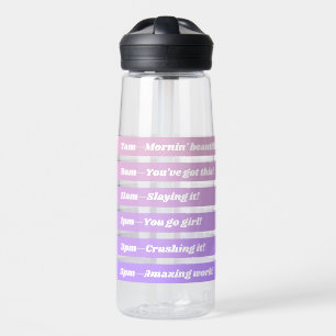 Bouteille D'eau Suivi quotidien d'hydratation Pink Purple Gradient