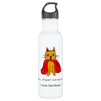 Bouteille D'eau Super Chat Lutter Contre La Criminalité Pour<Your