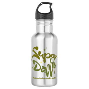 Bouteille D'eau Super Papa Héros pour les Enfants