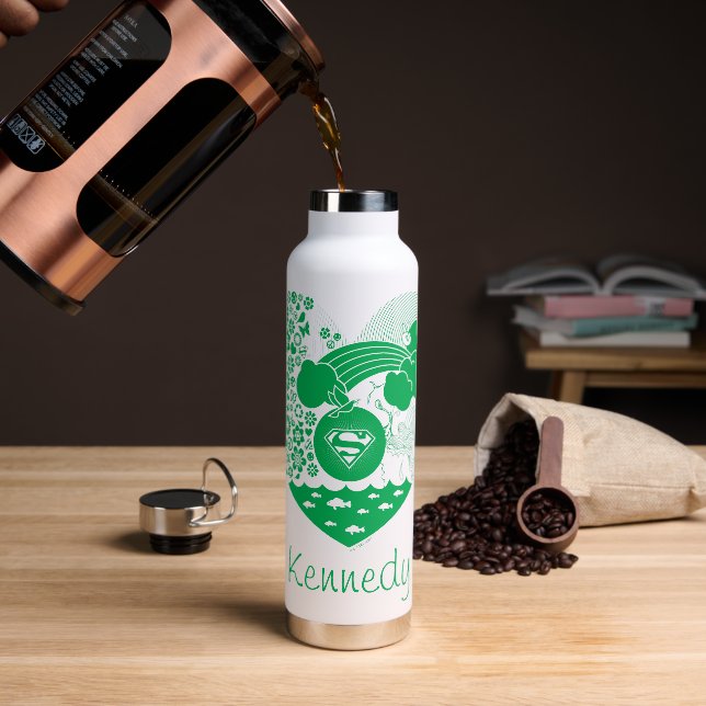 Bouteille D'eau Supergirl Floral Peace Heart Graphisme (Gym)