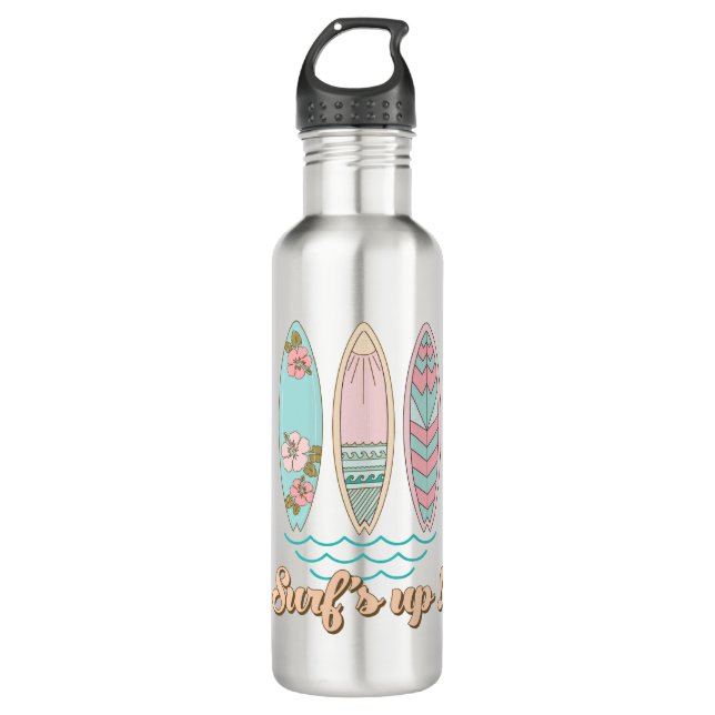Bouteille D'eau Surf Up Surboards Summer Beach Life (Devant)