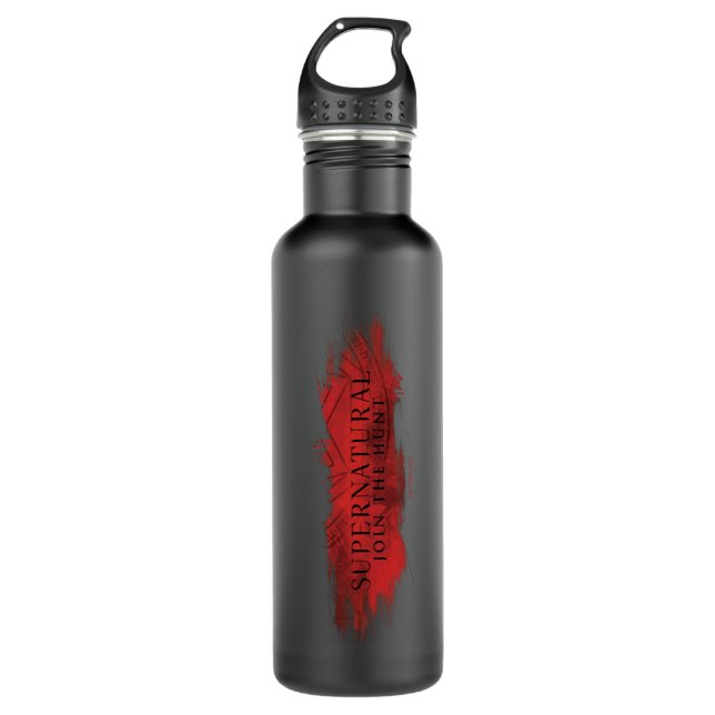 Bouteille D'eau Surnaturel "Join Hunt" Red Splash (Devant)