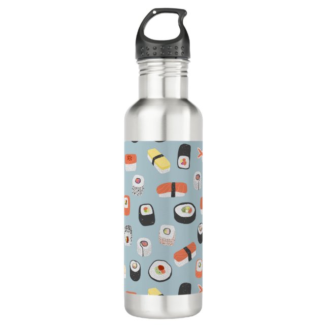 Bouteille D'eau Sushi Nigiri Maki Roll Motif (Devant)