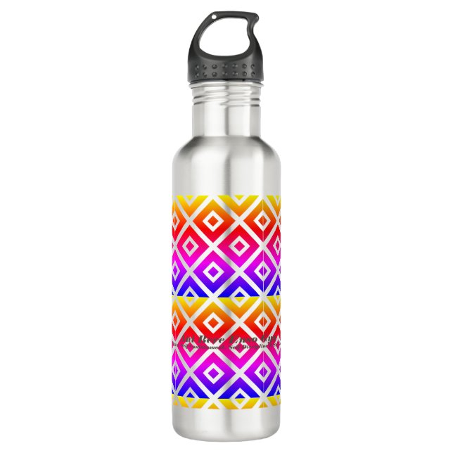 Bouteille D'eau Symbole Adinkra Ani Bere Enso Gya Self Containment (Devant)