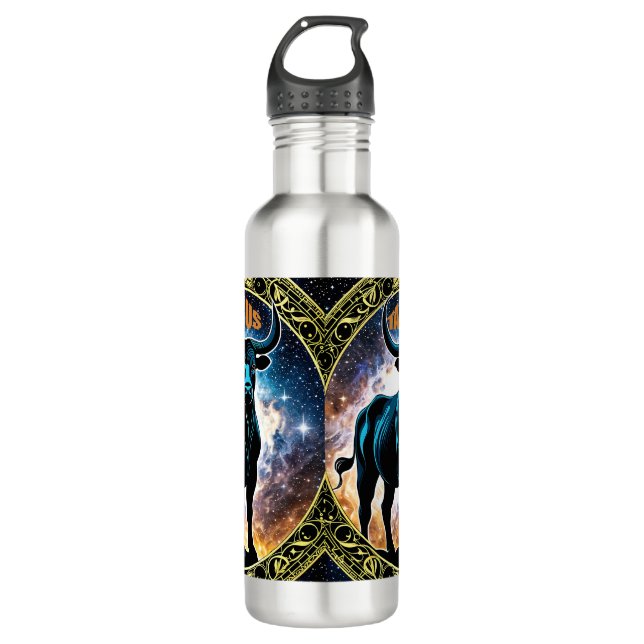 Bouteille D'eau Symbole astrologique de Taurus (Devant)