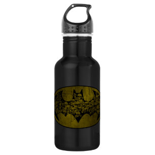 Bouteille D'eau Symbole Batman Crânes dans le logo de chaume