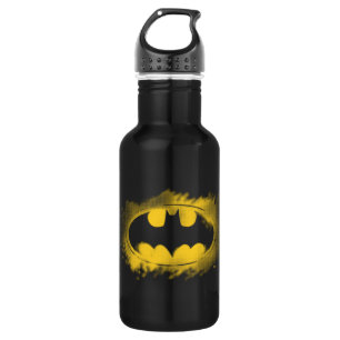 Bouteille D'eau Symbole Batman Logo noir et jaune