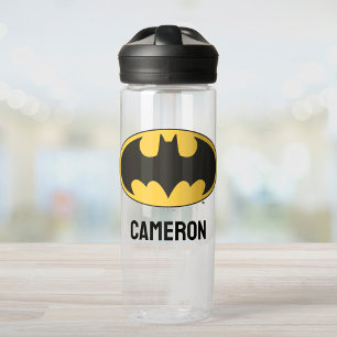 Bouteille D'eau Symbole Batman   Logo ovale   Ajouter Votre Nom