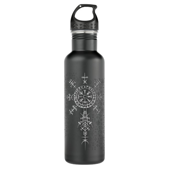 Bouteille D'eau Symbole celtique nordique classique - Viking Compa (Devant)