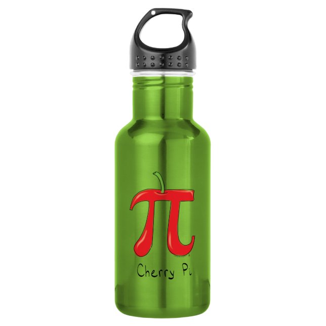 Bouteille D'eau Symbole de cerise Pi Prof de maths mignon (Devant)