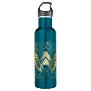 Bouteille D'eau Symbole d'or brossé Wonder Woman