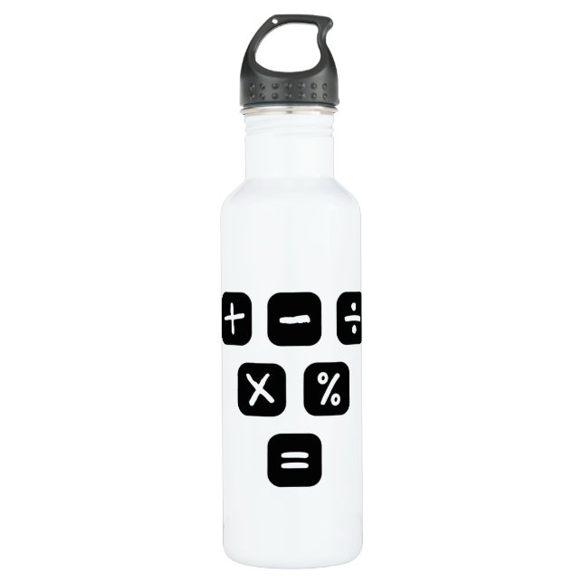 Bouteille D'eau Symbole mathématique (Devant)