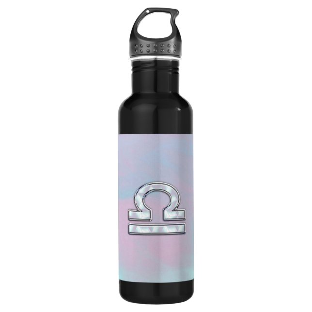 Bouteille D'eau Symbole moderne Libra Zodiac Mère de style Pearl (Devant)