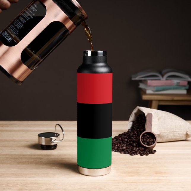 Bouteille D'eau Symbole unien et drapeau panafricain, Kwanzaa (Gym)