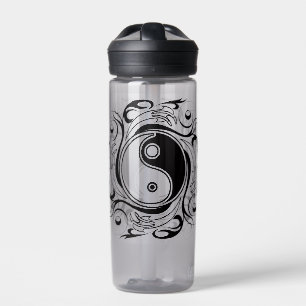 Bouteille D'eau Symbole Yin & Yang Tatouage Noir et Blanc