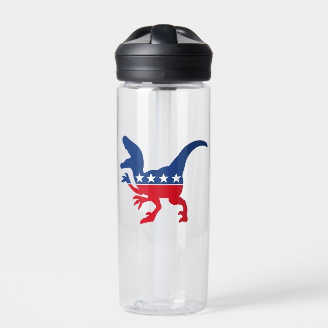 Bouteille D'eau T-Rex patriotique anti-politique (Extérieur)