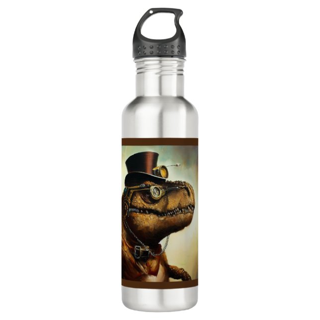 Bouteille D'eau T Rex Steampunk (Devant)