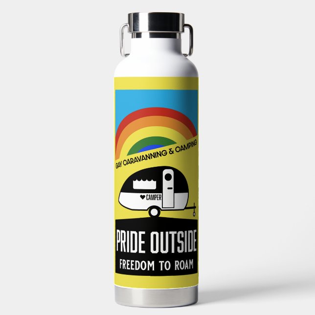 Bouteille D'eau T-shirt camping caravane gay (Avant)