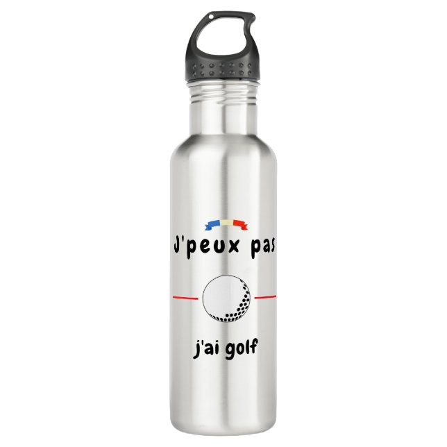 Bouteille D'eau T-shirt Je peux pas j'ai Golf (Devant)
